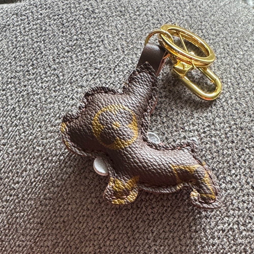 Louis Vuitton Brown and Gold Dog Charm - Picture 2 of 3